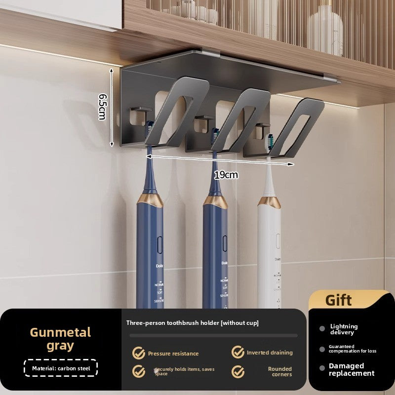 Wall-Mounted Metal Toothbrush Holder