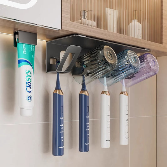 Wall-Mounted Metal Toothbrush Holder