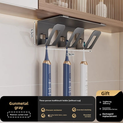 Wall-Mounted Metal Toothbrush Holder