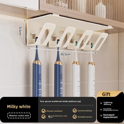 Wall-Mounted Metal Toothbrush Holder