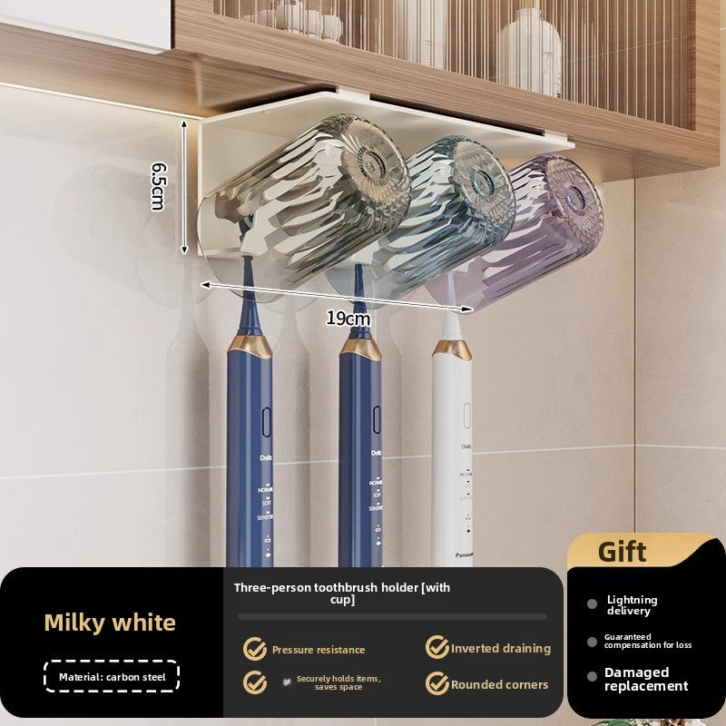 Wall-Mounted Metal Toothbrush Holder