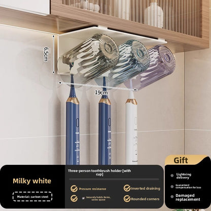 Wall-Mounted Metal Toothbrush Holder