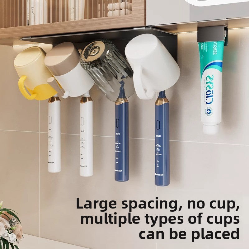 Wall-Mounted Metal Toothbrush Holder