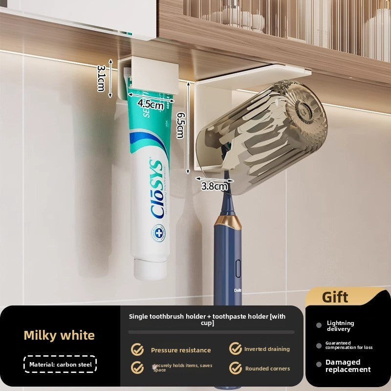 Wall-Mounted Metal Toothbrush Holder