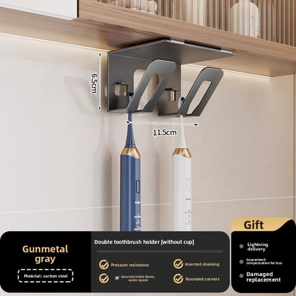 Wall-Mounted Metal Toothbrush Holder