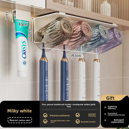 Wall-Mounted Metal Toothbrush Holder