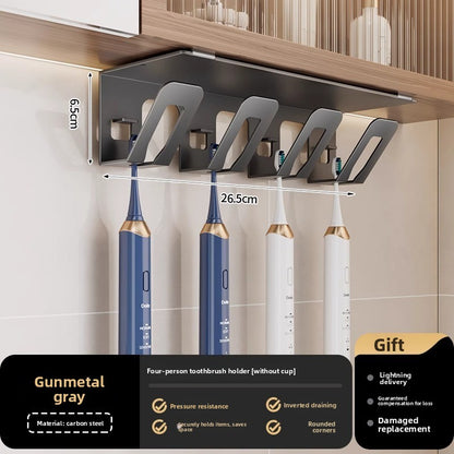 Wall-Mounted Metal Toothbrush Holder