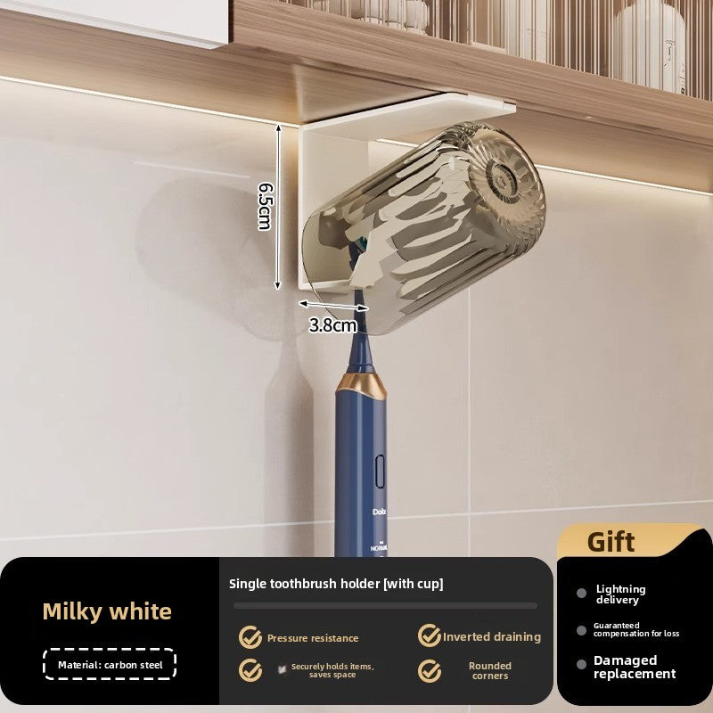 Wall-Mounted Metal Toothbrush Holder