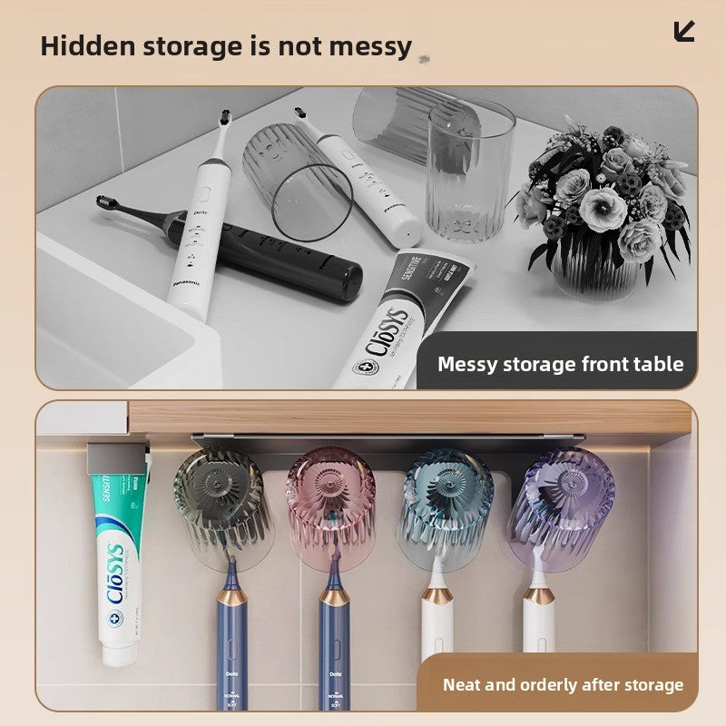 Wall-Mounted Metal Toothbrush Holder