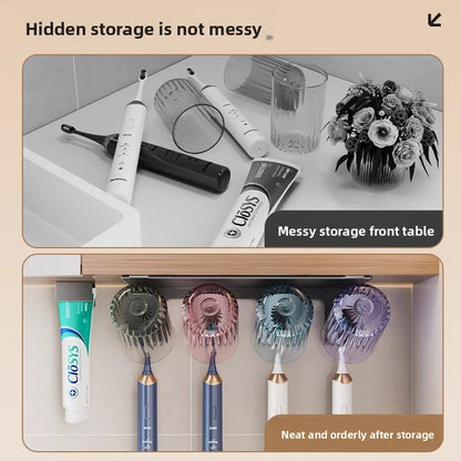 Wall-Mounted Metal Toothbrush Holder