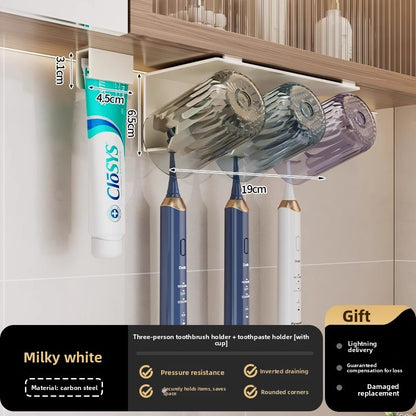 Wall-Mounted Metal Toothbrush Holder