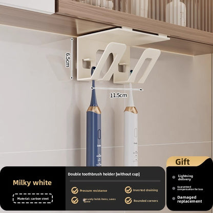 Wall-Mounted Metal Toothbrush Holder