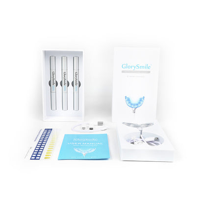 Portable Teeth Whitening Kit with LED Light and Gel
