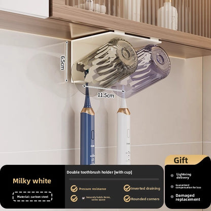 Wall-Mounted Metal Toothbrush Holder